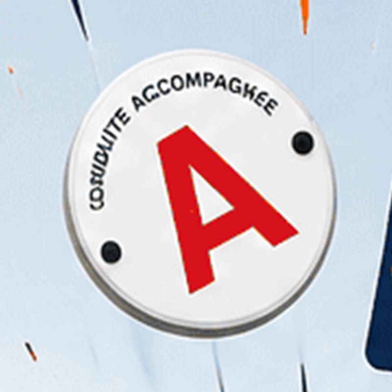 Disque de conduite accompagnée personnalisé aux couleurs de votre auto-école